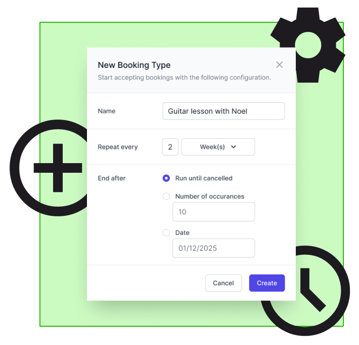 Booking type form